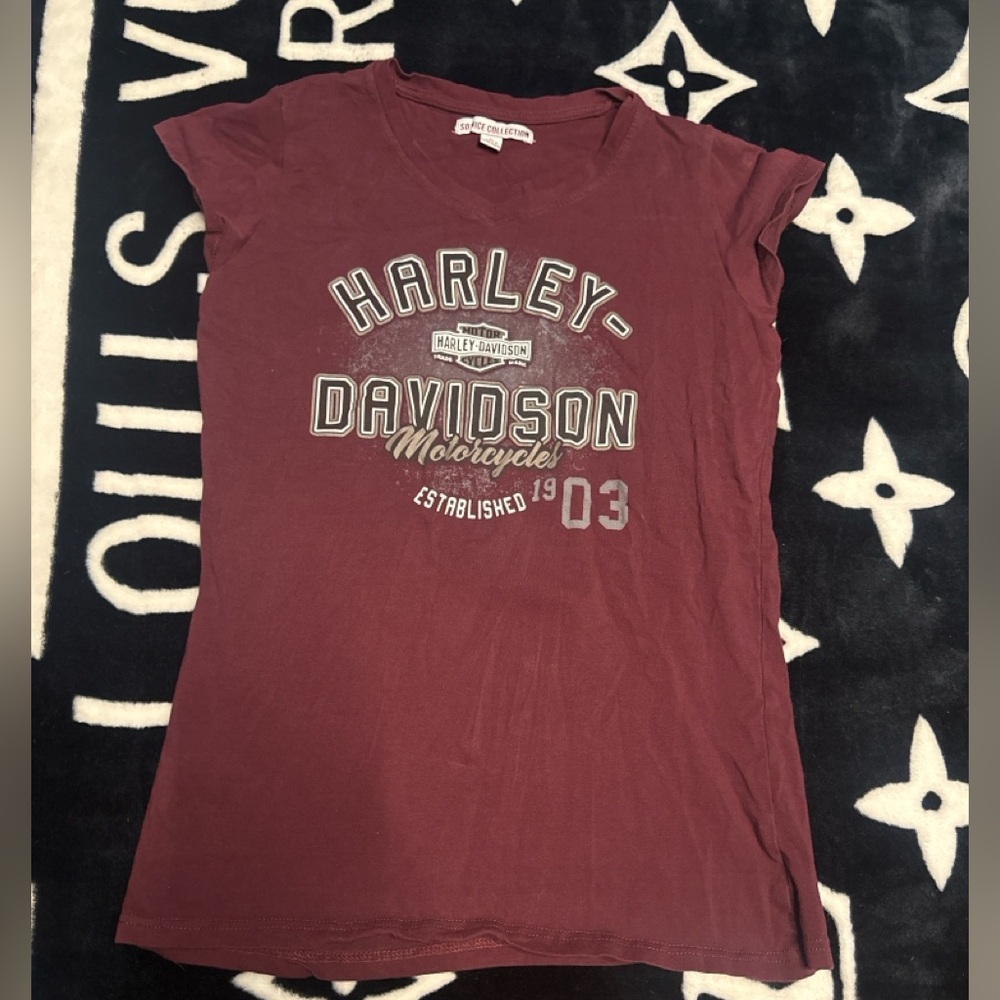 Harley-Davidson Maroon Logo Tee
